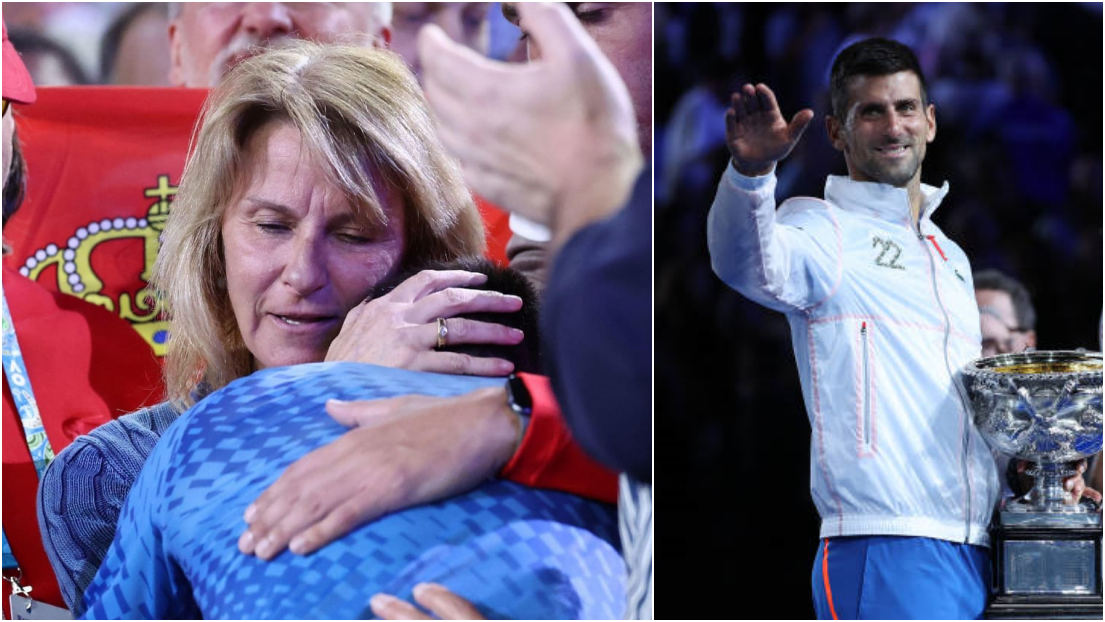 Сълзите на шампиона: Трогателният момент между Джокович и майка му след триумфа (видео)