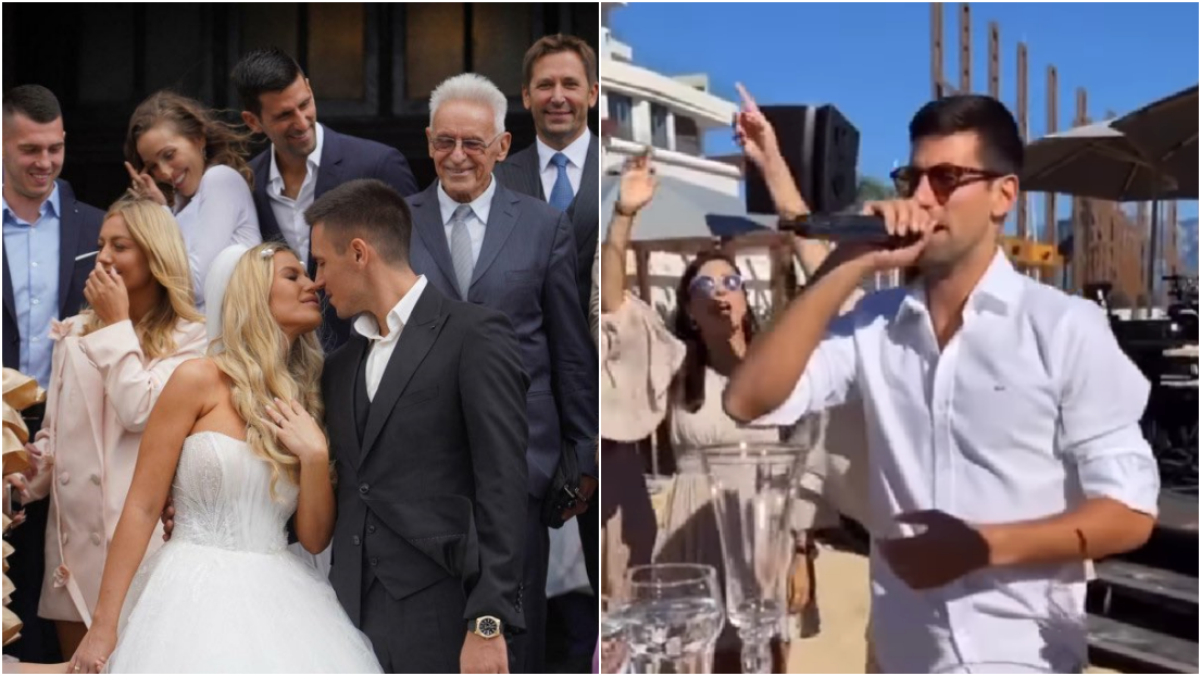 По балкански: Джокович открадна шоуто на сватбата на брат си със сръбски песни и танци