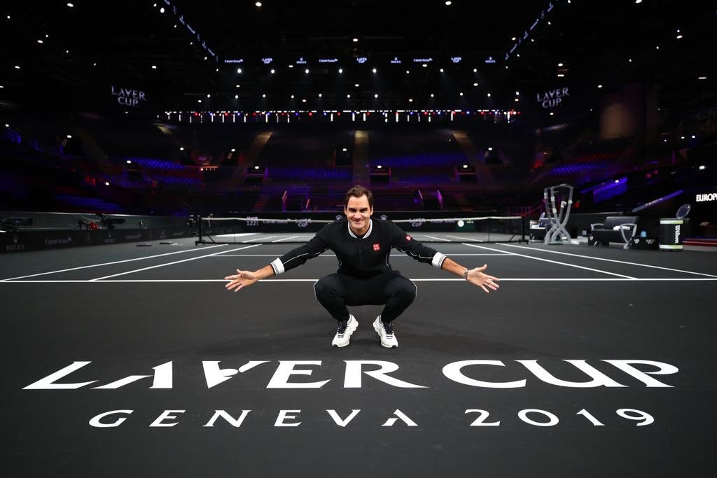 Галерия: Федерер е готов за началото на Laver Cup