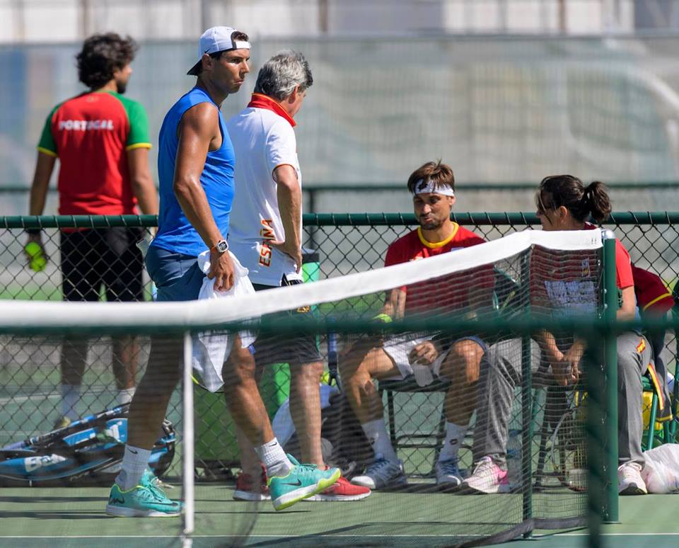 Надал и Ферер с първа тренировка в Рио (снимки)