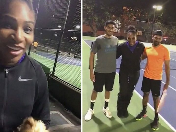 ВИДЕО: Серина шокира любители в парка... поиска да играе тенис с тях