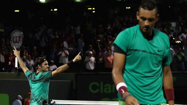 Битката на Федерер с Киргиос - най-дългият трисетов мач в кариерата му (видео)