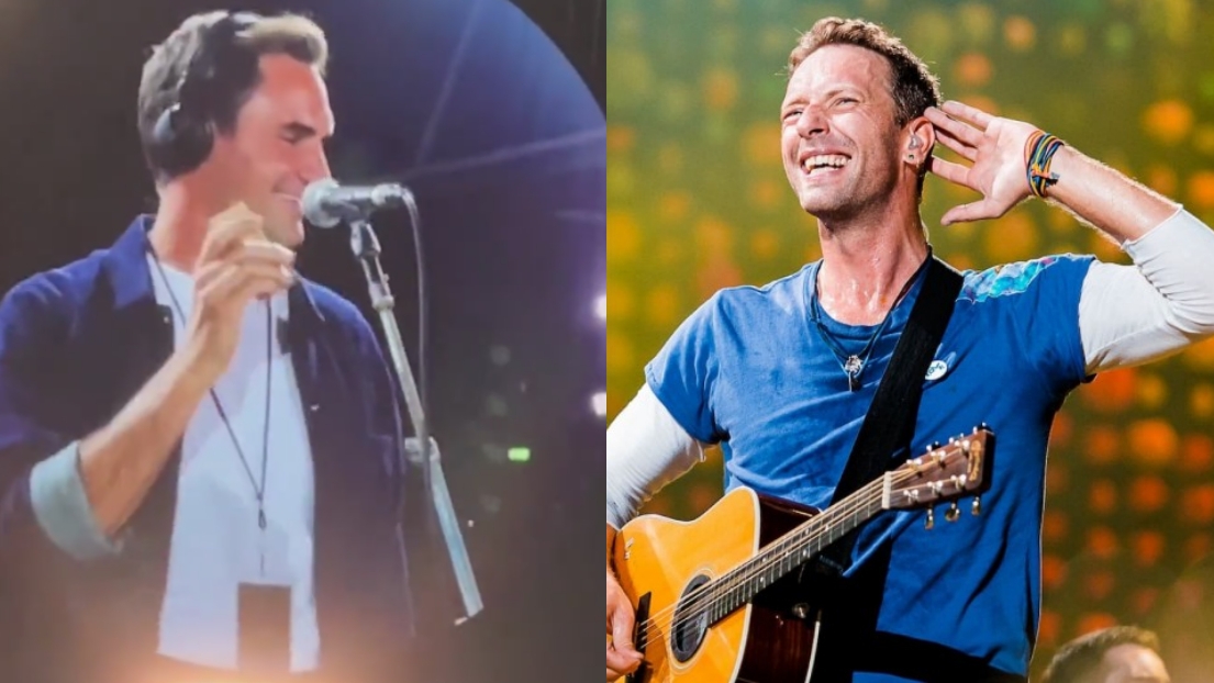 Живот като рок звезда след тениса: Федерер бе на една сцена с Coldplay в Цюрих (видео)