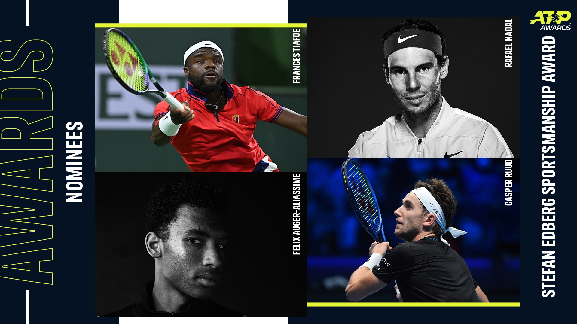Време е за награди: Ето кои са номинираните от ATP състезатели за 2021-а!