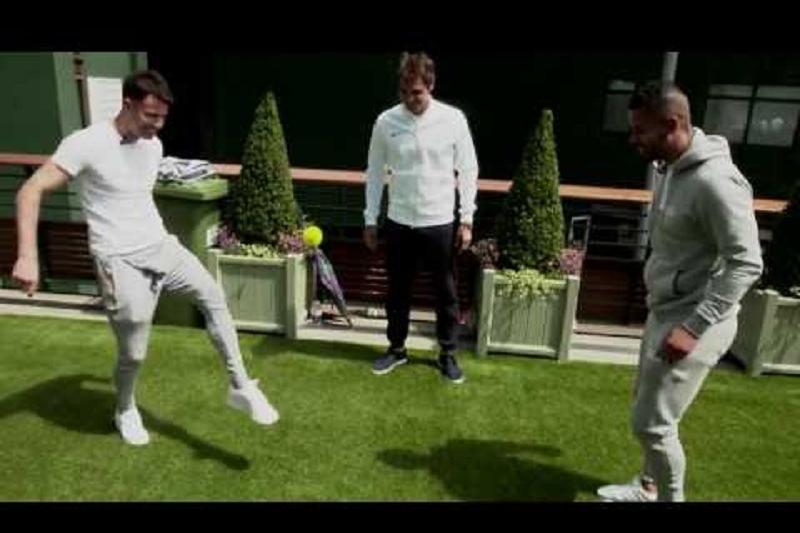 Федерер, Мъри и Мугуруса играха футбол с тенис топка (видео)