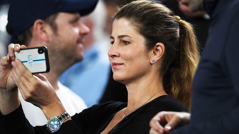 Фен №1: Съпругата на Федерер заловена в прекрасен момент на AO (снимки)