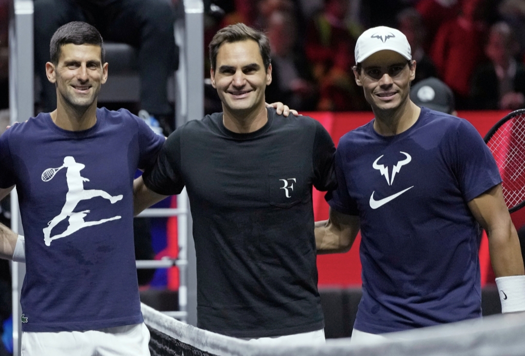 Голямата тройка Роджър Федерер Новак Джокович и Рафаел Надал се