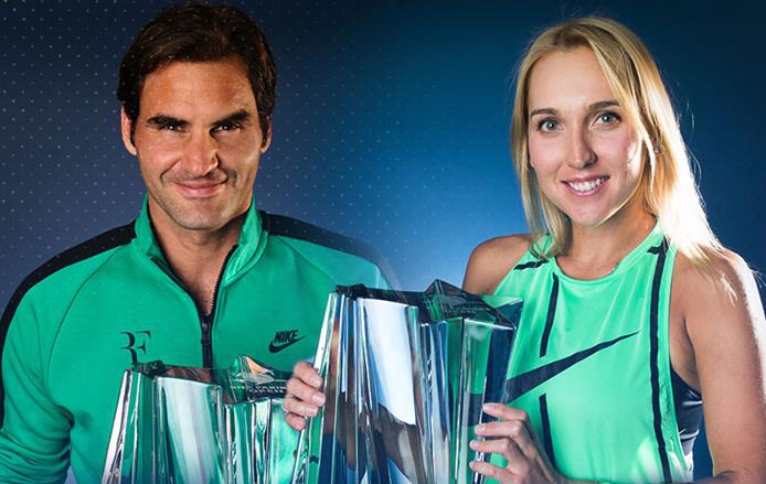 Шампионската фотосесия на Федерер и Веснина в Индиън Уелс
