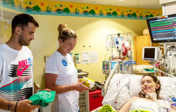 Григор посети детска болница в Синсинати, вдъхнови малчуганите