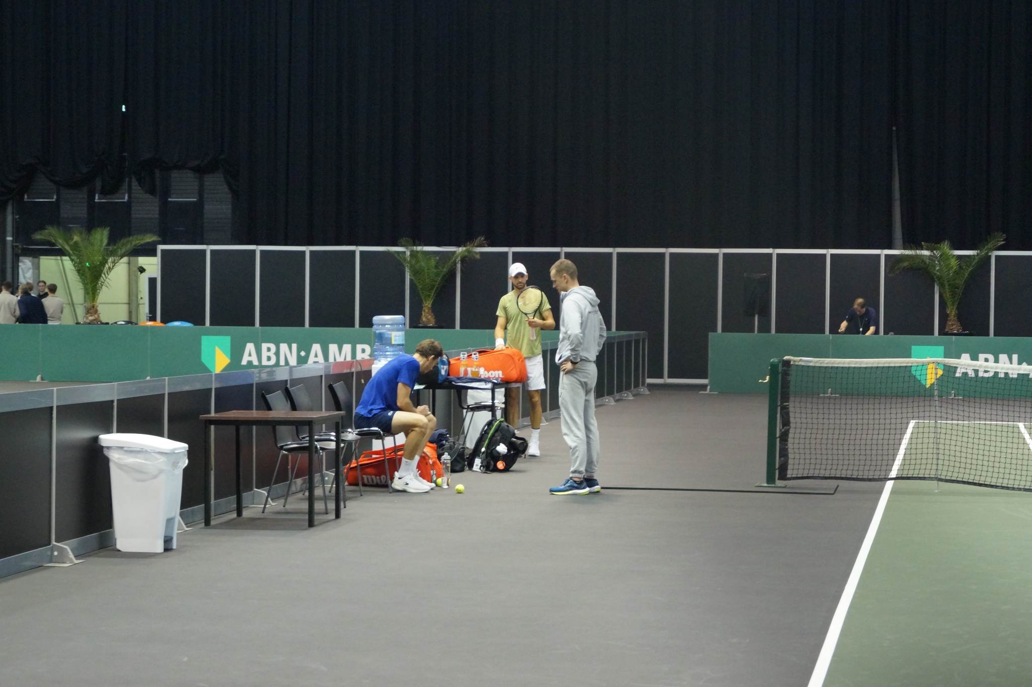 От мястото на събитието: Григор и Маю проведоха своята тренировка преди мача им в Ротердам
