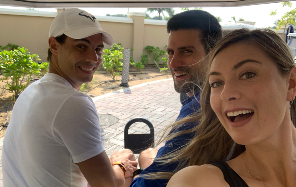Шарапова поигра голф с Надал и Джокович в Абу Даби